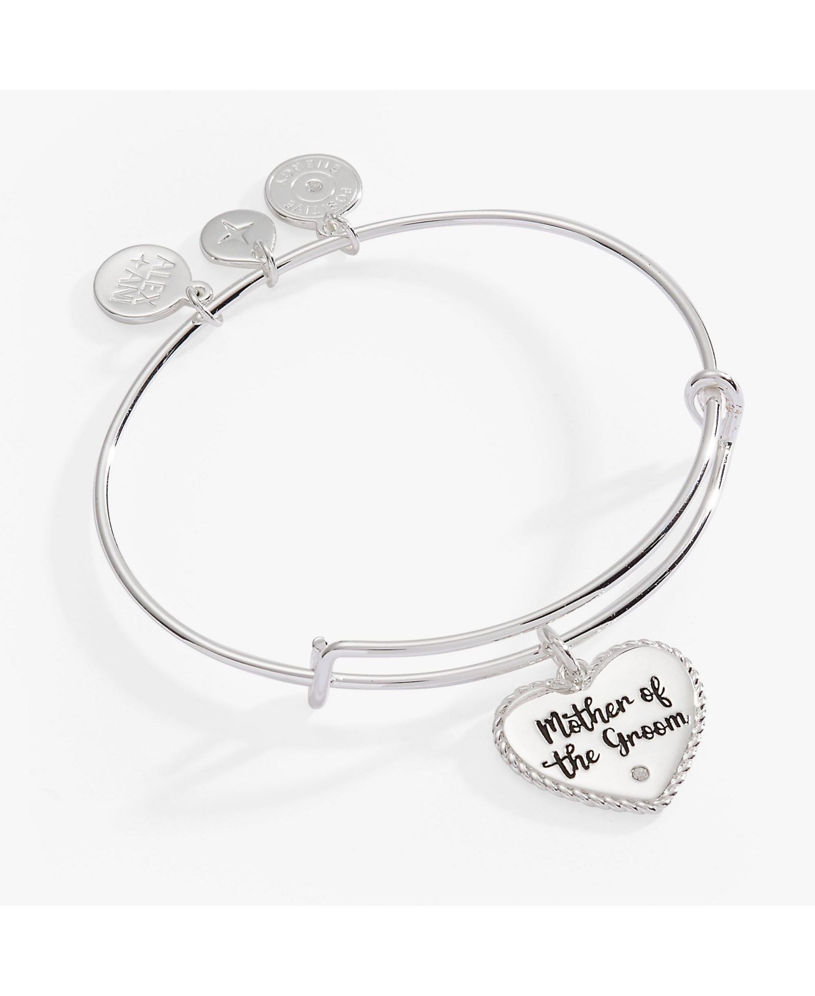 Mother Of The Groom Heart Bangle Bracelet