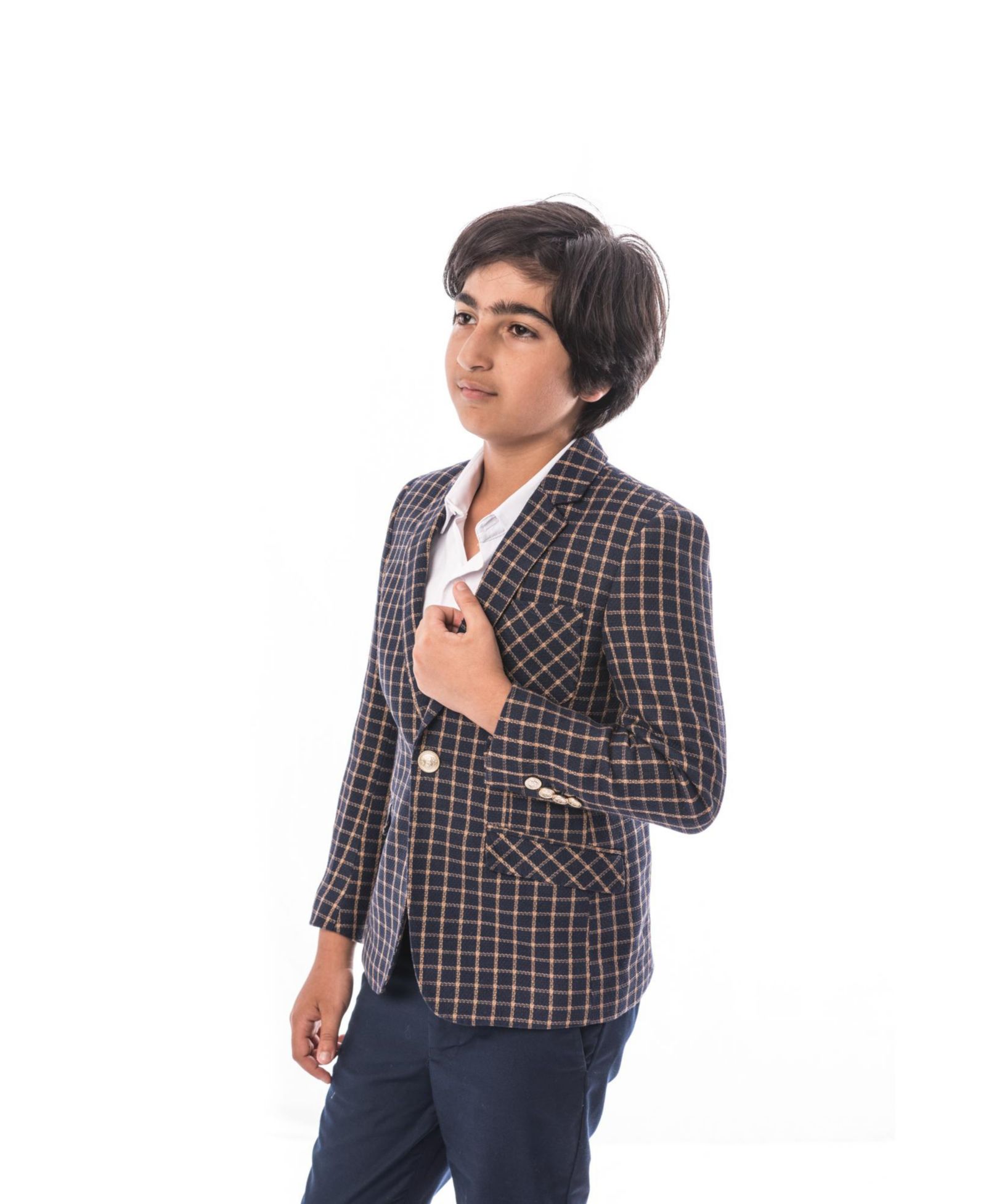 Пиджак Elie Balleh Toddler Navy Slim Fit Plaid