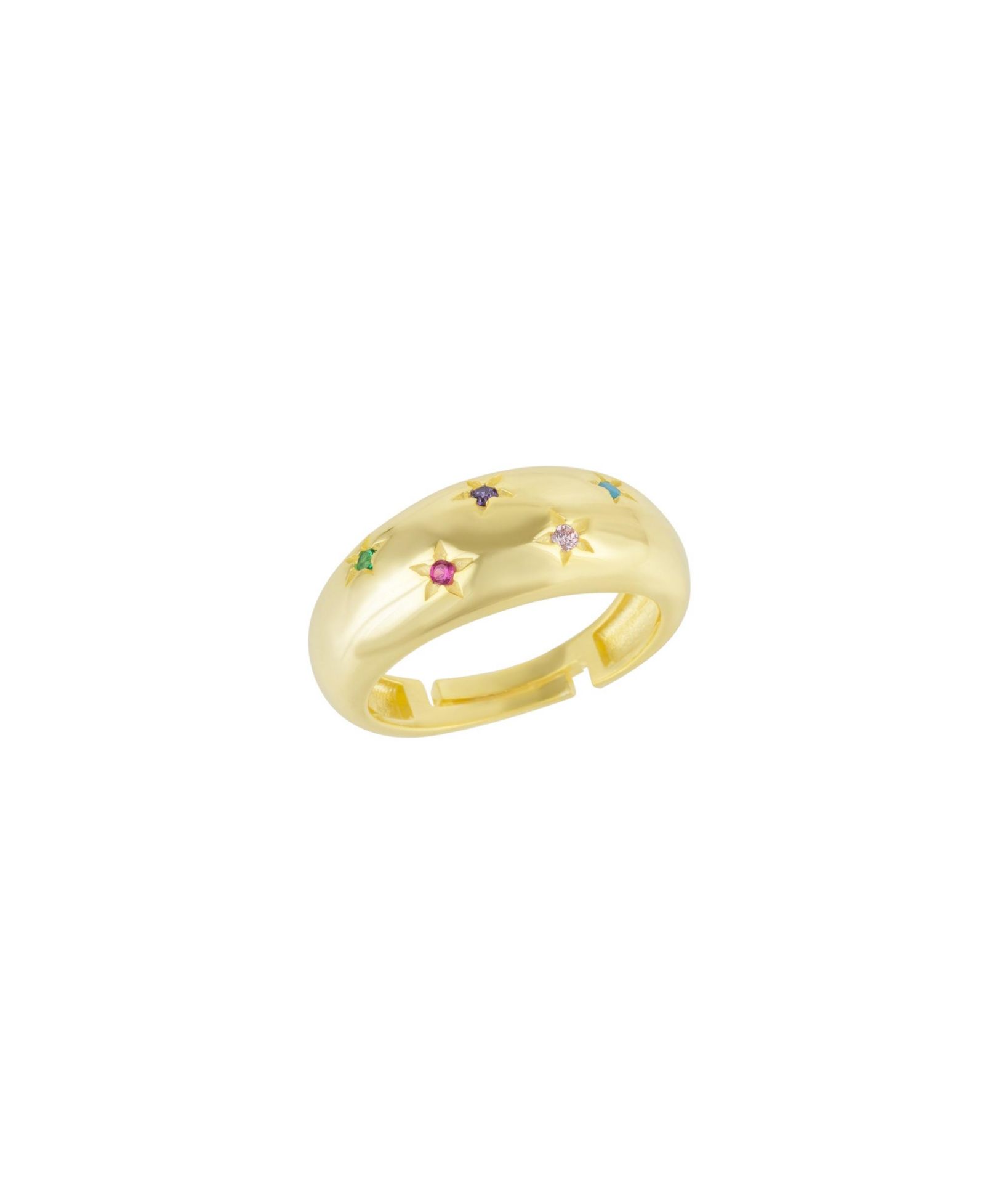 Spero London Stones Dome Ring Sterling Silver