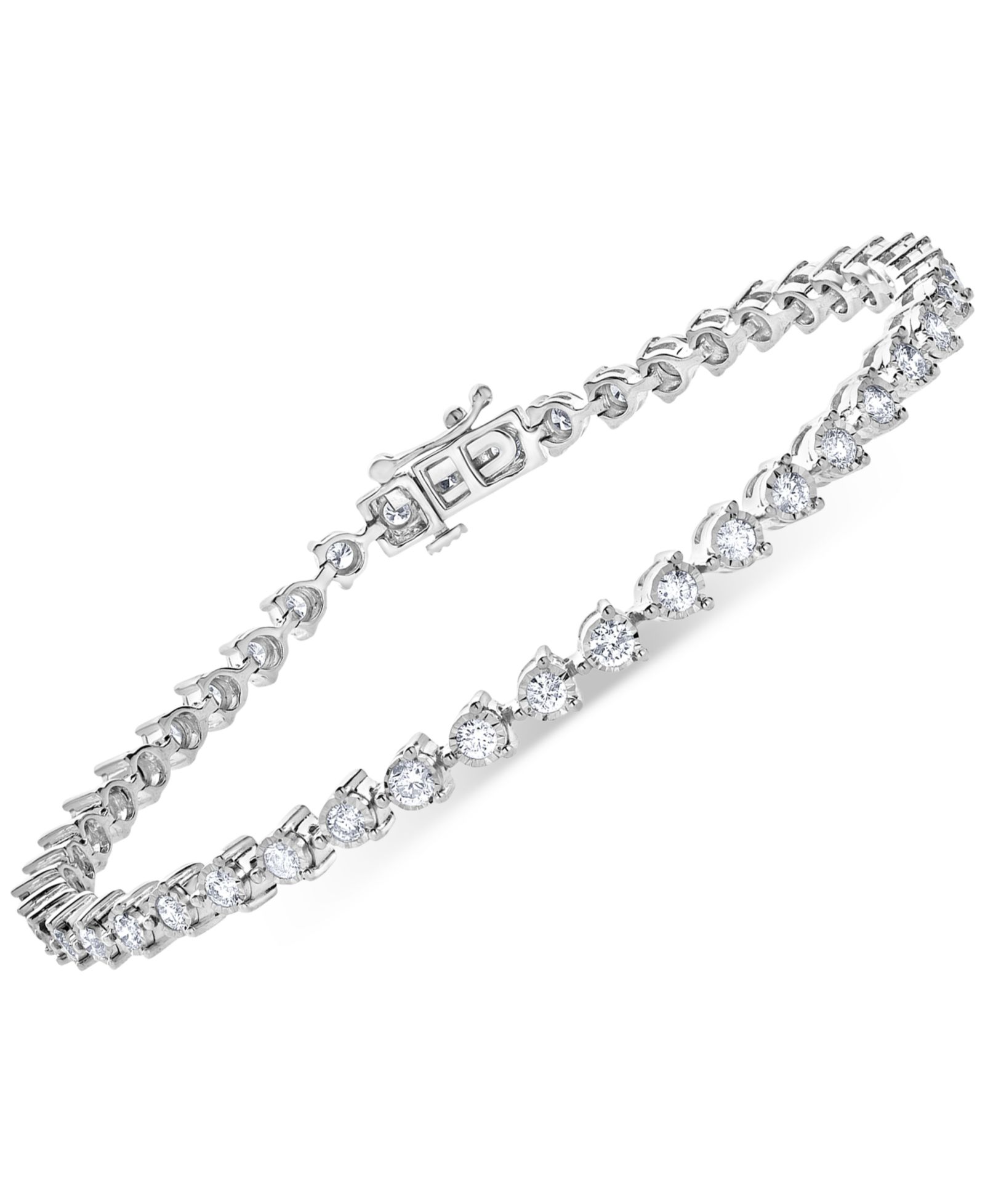 Forever Grown Diamonds браслет Tennis из выращенных в лаборатории бриллиантов (2 ct. t.w.) в стерлинговом серебре