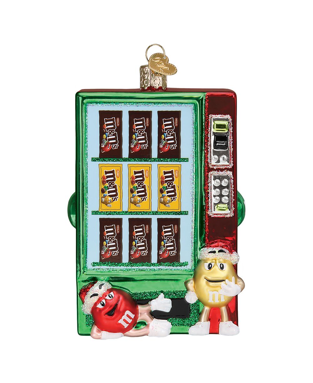 Old World Christmas Орнамент M&M's Vending Machine 4.75"