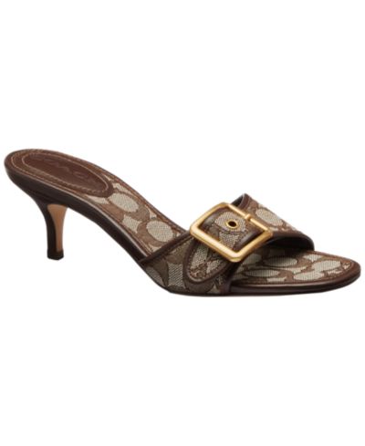 COACH Women's Margot Slip-On Kitten Heel Sandals