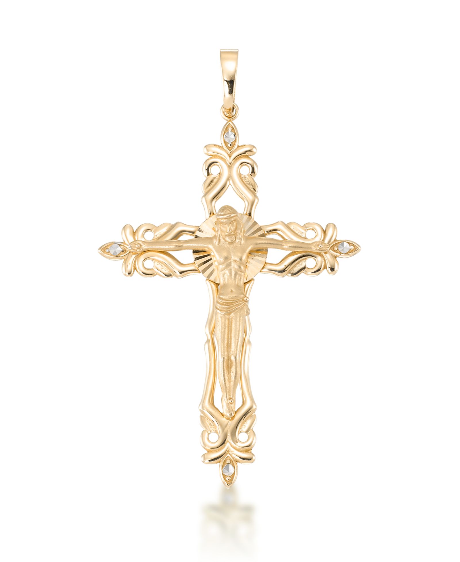 Macy's Crucifix Pendant In 10K Yellow Gold