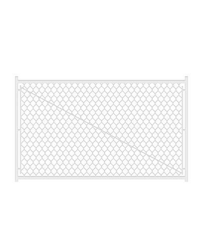 Adjustable Chain Link Walk Gate Kit with Round Corner Frame, Fit-Right, 3.8'H