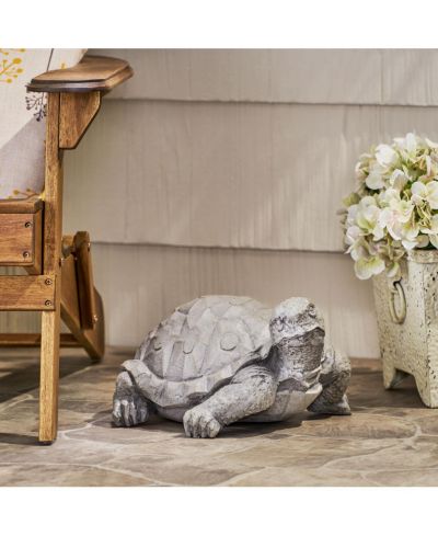Charming Turtle Garden Statue - Concrete, Weather-Resistant