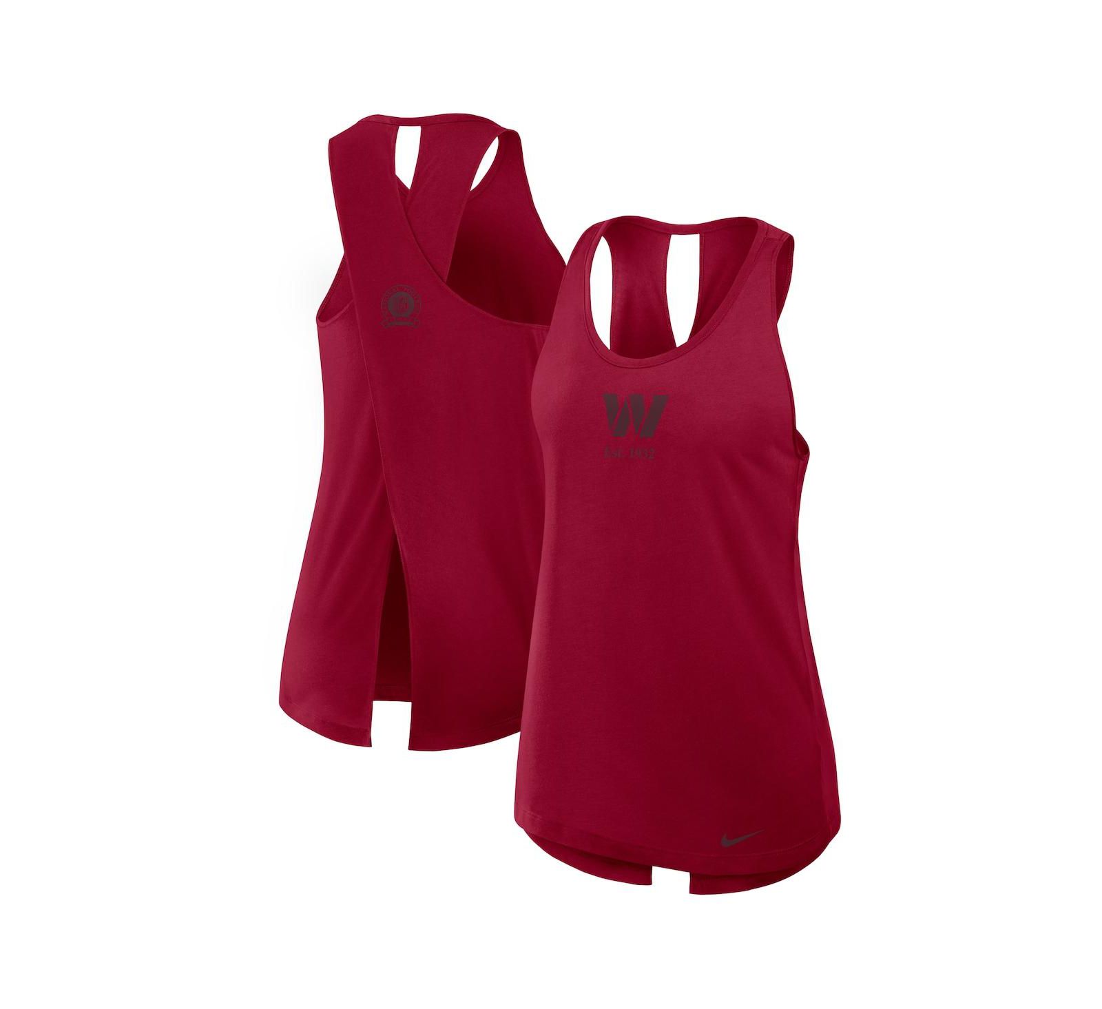 Nike Women's Burgundy Washington Commanders Glory Crisscross Performance Tank Top