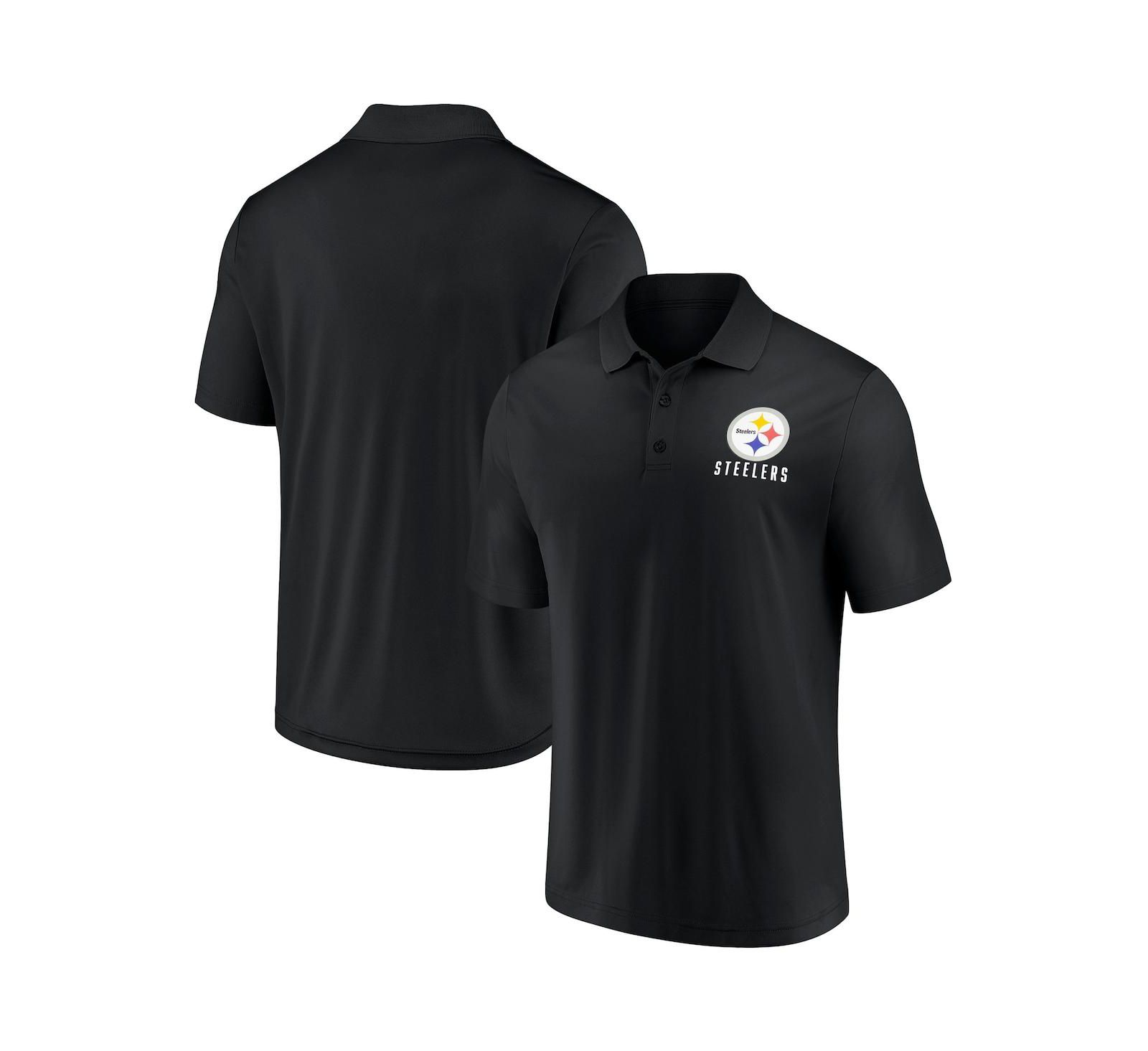 Мужское поло Fanatics Black Pittsburgh Steelers Lockup