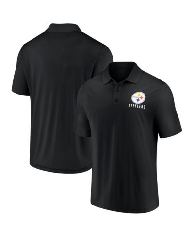 Fanatics Men's Black Pittsburgh Steelers Lockup Polo Shirt