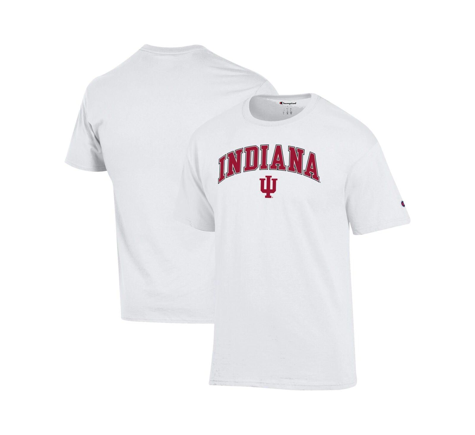 Champion Men's White Indiana Hoosiers Arch Over Logo T-Shirt