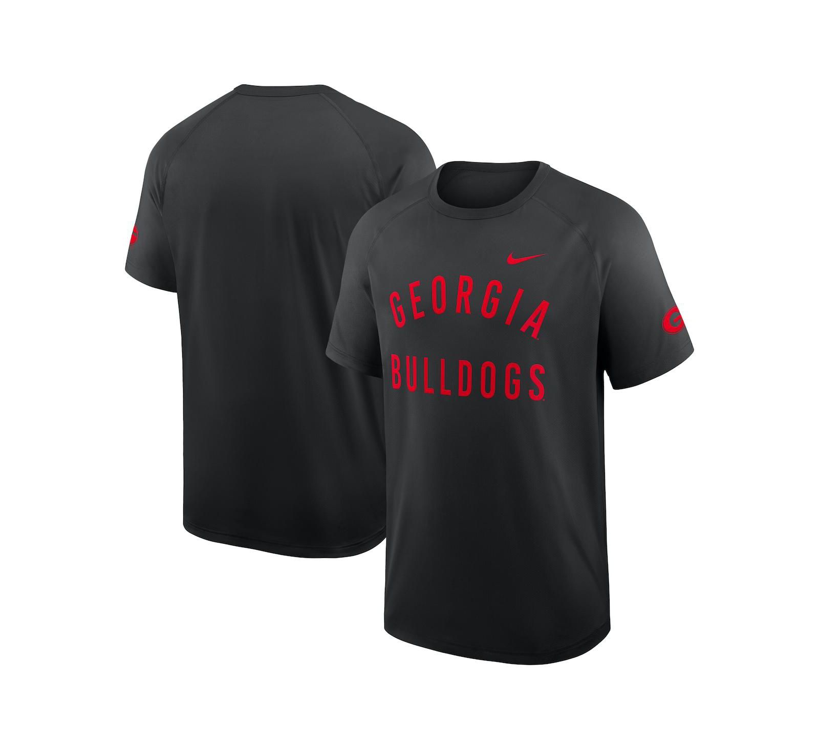 Мужская черная футболка Nike Georgia Bulldogs Ready Raglan Premium Performance