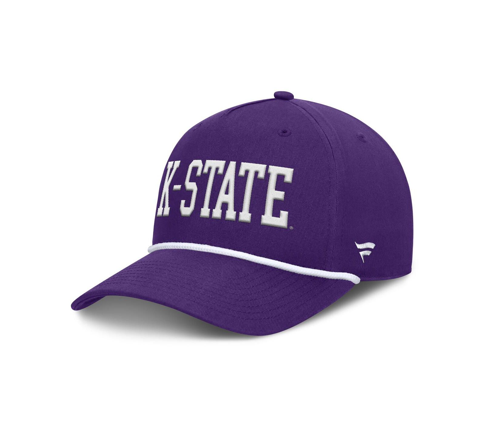 Мужская регулируемая кепка Fanatics Purple Kansas State Wildcats Foul Ball Rope