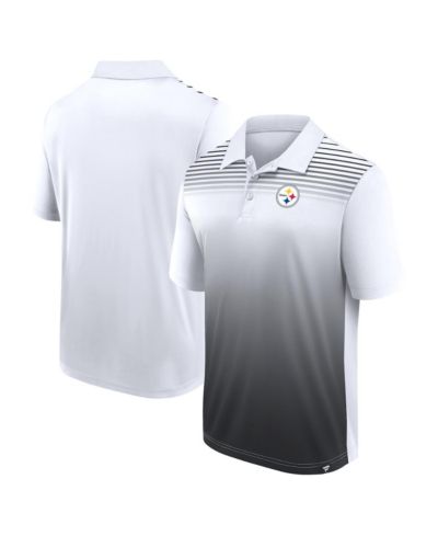 Мужская рубашка поло Logo Athletic Men's White/Black Pittsburgh Steelers Sandlot Game