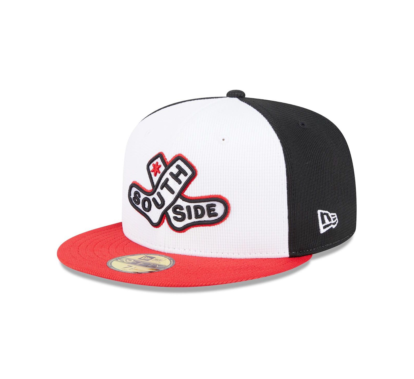 Мужская белая/красная кепка New Era Chicago White Sox 59FIFTY Fitted