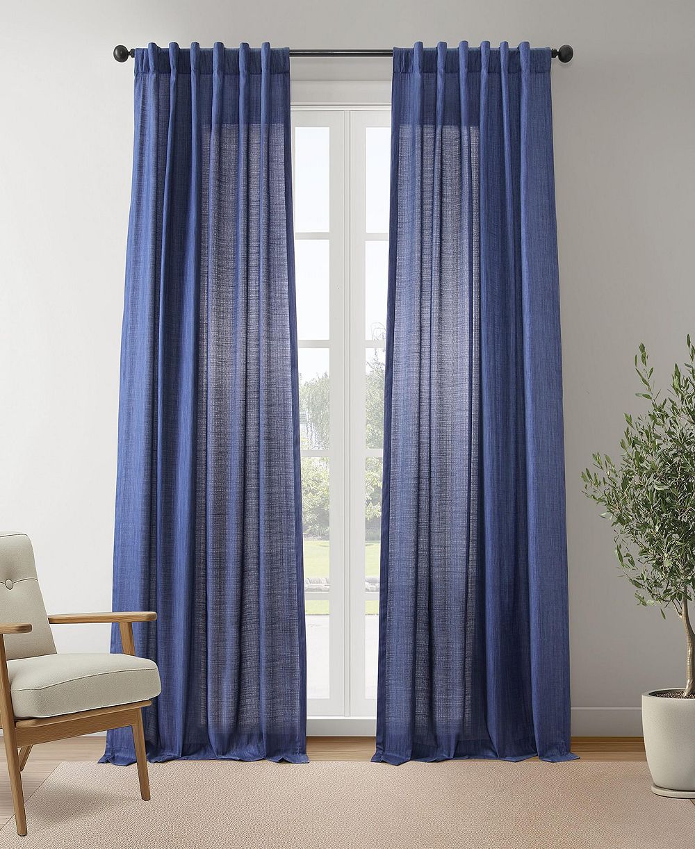 Half Price Drapes Шторы из льна Rustic Weave (2 панели), комплект штор Sheer для окон, шторы с карманом для штанги, 50 дюймов в ширину