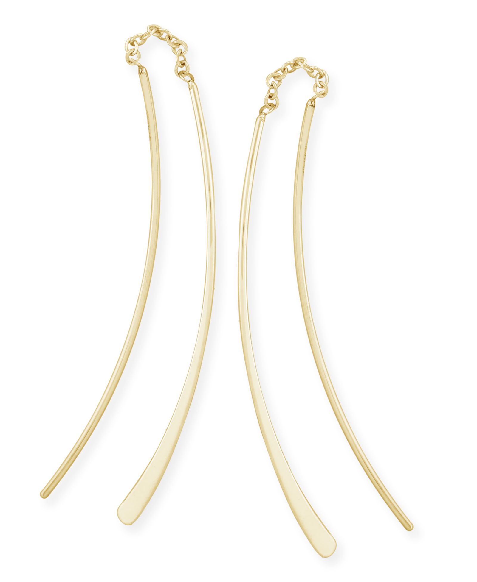 Double Threader Earrings in 14k Yellow Gold or White Gold