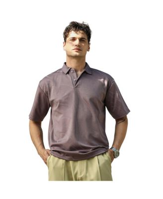 Campus Sutra Men's Pastel Purple Scratch-Tactile Polo T-Shirt