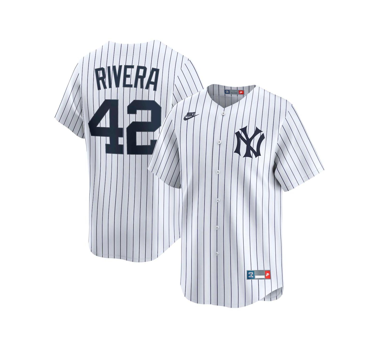 Nike Men's Mariano Rivera White New York Yankees Throwback Cooperstown Collection Limited Jersey