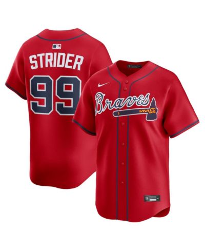 Nike Men's Spencer Strider Red Atlanta Braves Alternate Limited Player Jersey