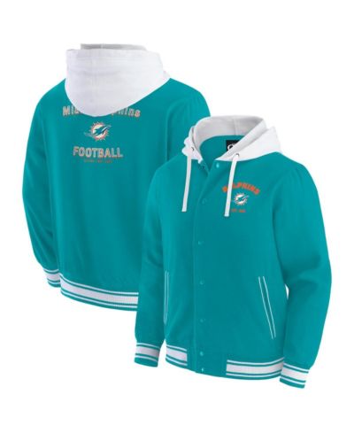 Мужская толстовка-куртка на молнии Darius Rucker Collection by Fanatics, Aqua Miami Dolphins Full-Snap Hoodie Jacket