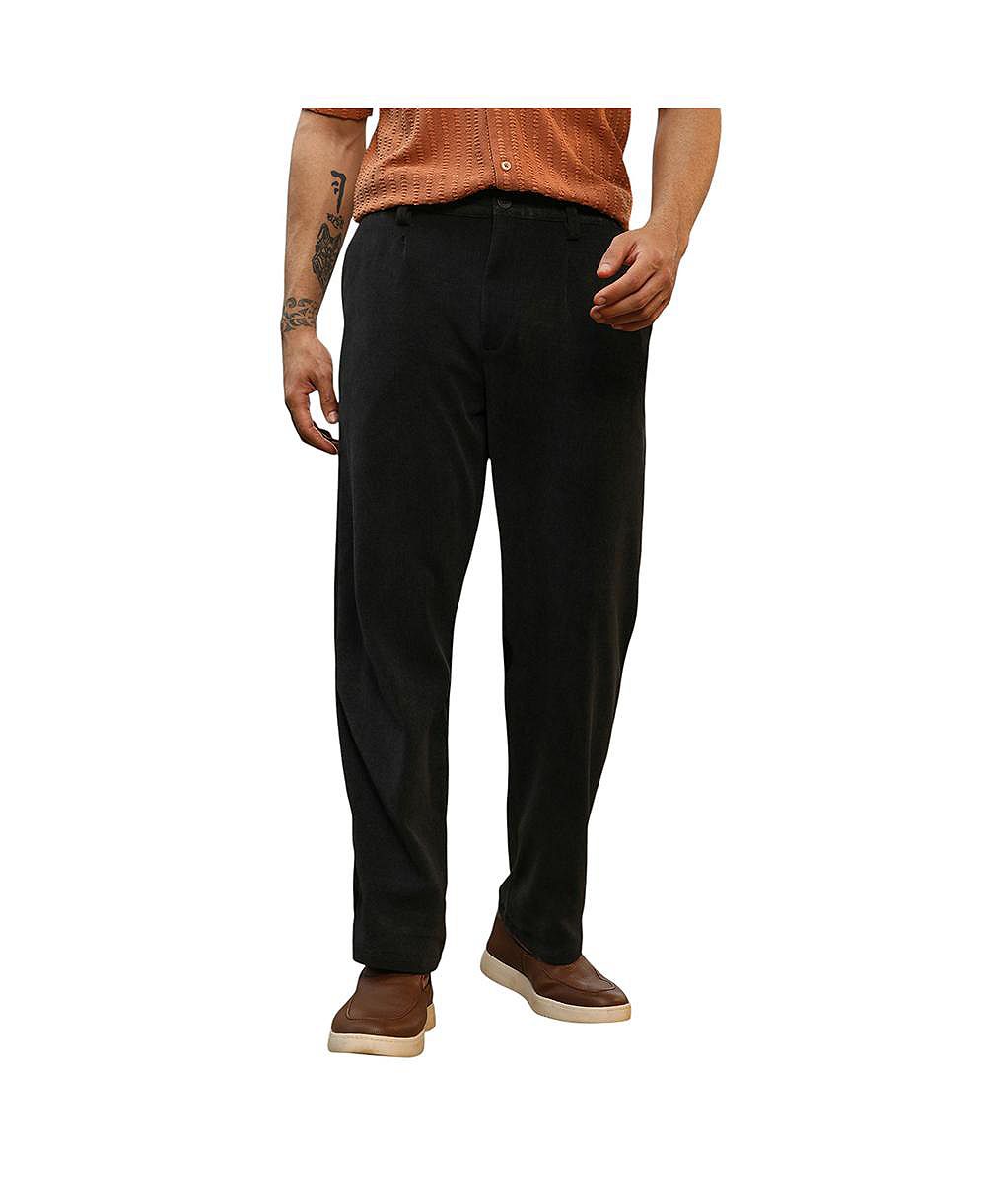 Вельветовые брюки Campus Sutra Men's Onyx Black
