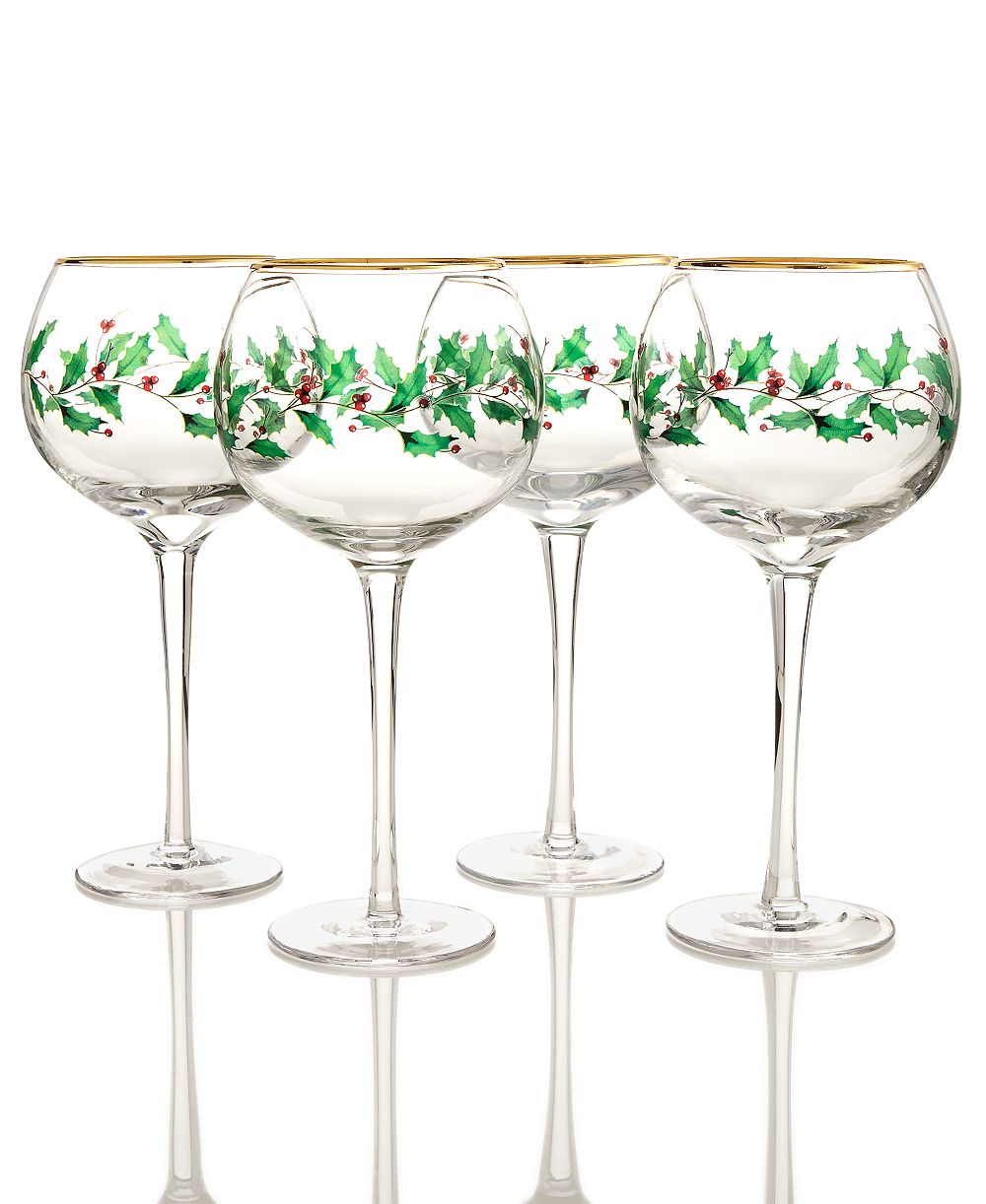 Lenox Holiday бокалы для вина, набор из 4 шт.
