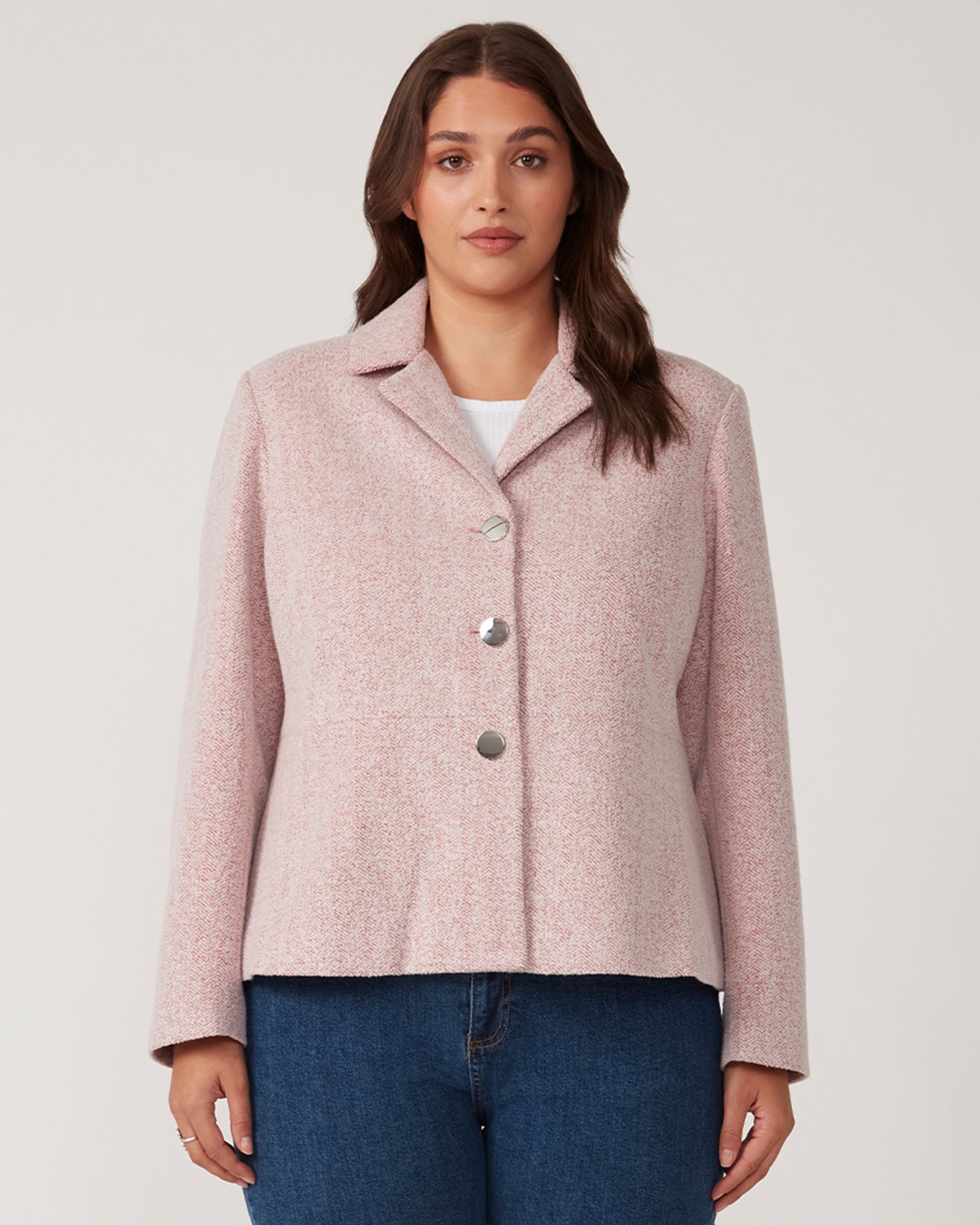 ESTELLE Women's Cropped Floater Single-Breasted Short Coat