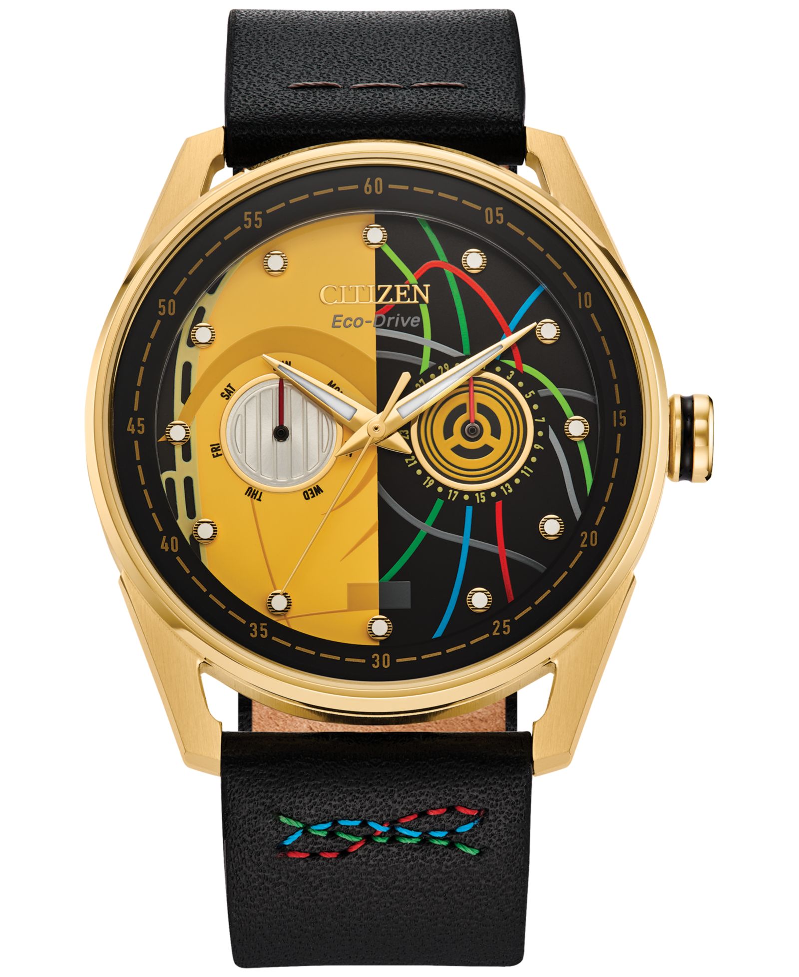 Citizen Мужские часы Star Wars C-3PO Awakens, кожаный ремешок, 42mm