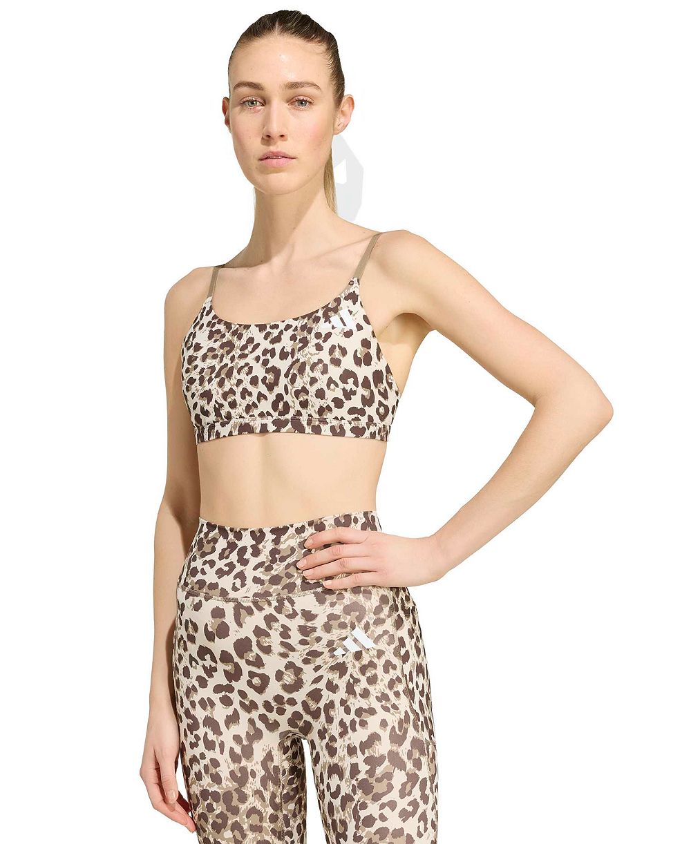 Женские adidas Optime Essentials Workout Leopard Print Bra