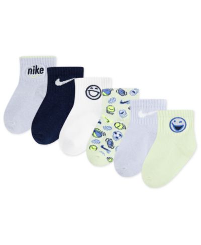 Nike Baby and Toddler Boys' or Girls' Play For All Infant Socks, 6-Pack Set