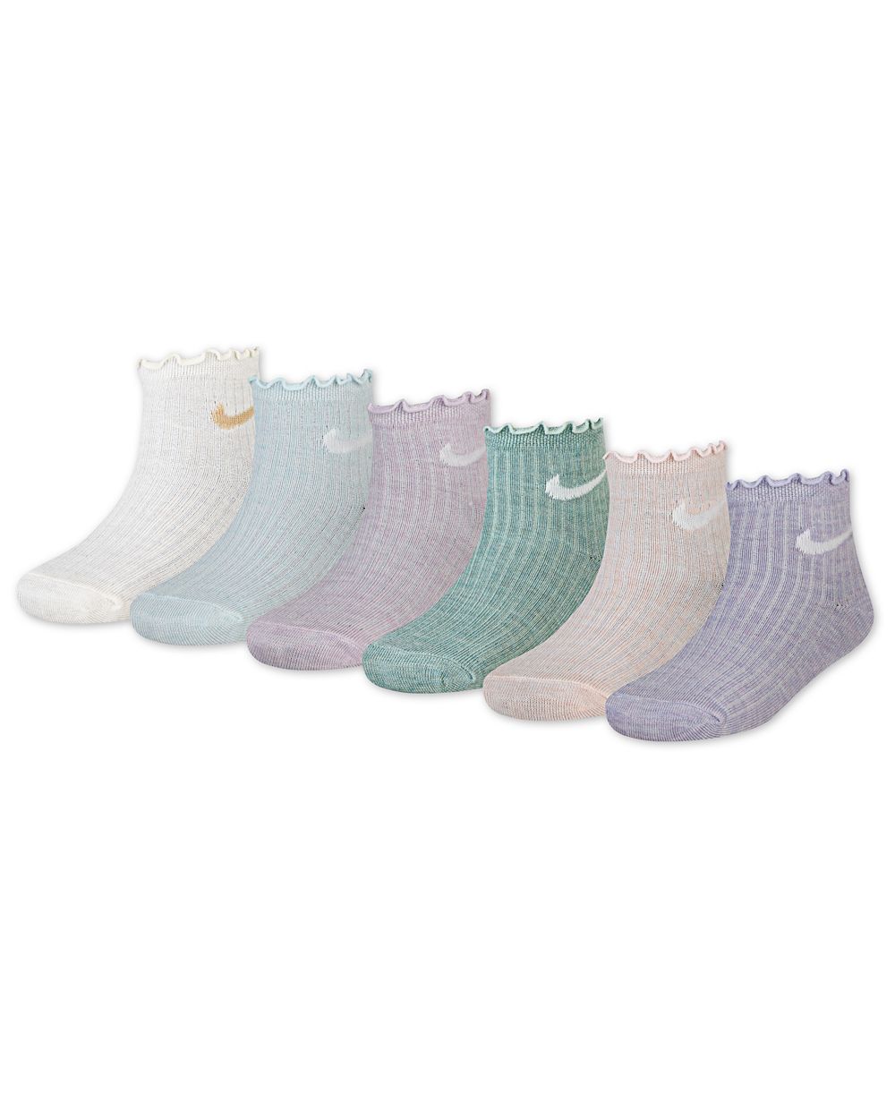 Носки Nike для девочек 4-7 Lettuce Ankle, 6 пар