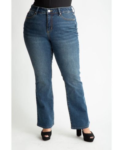 Джинсы SLINK Jeans Plus Size Denim high rise bootcut 32" inseam - Luna