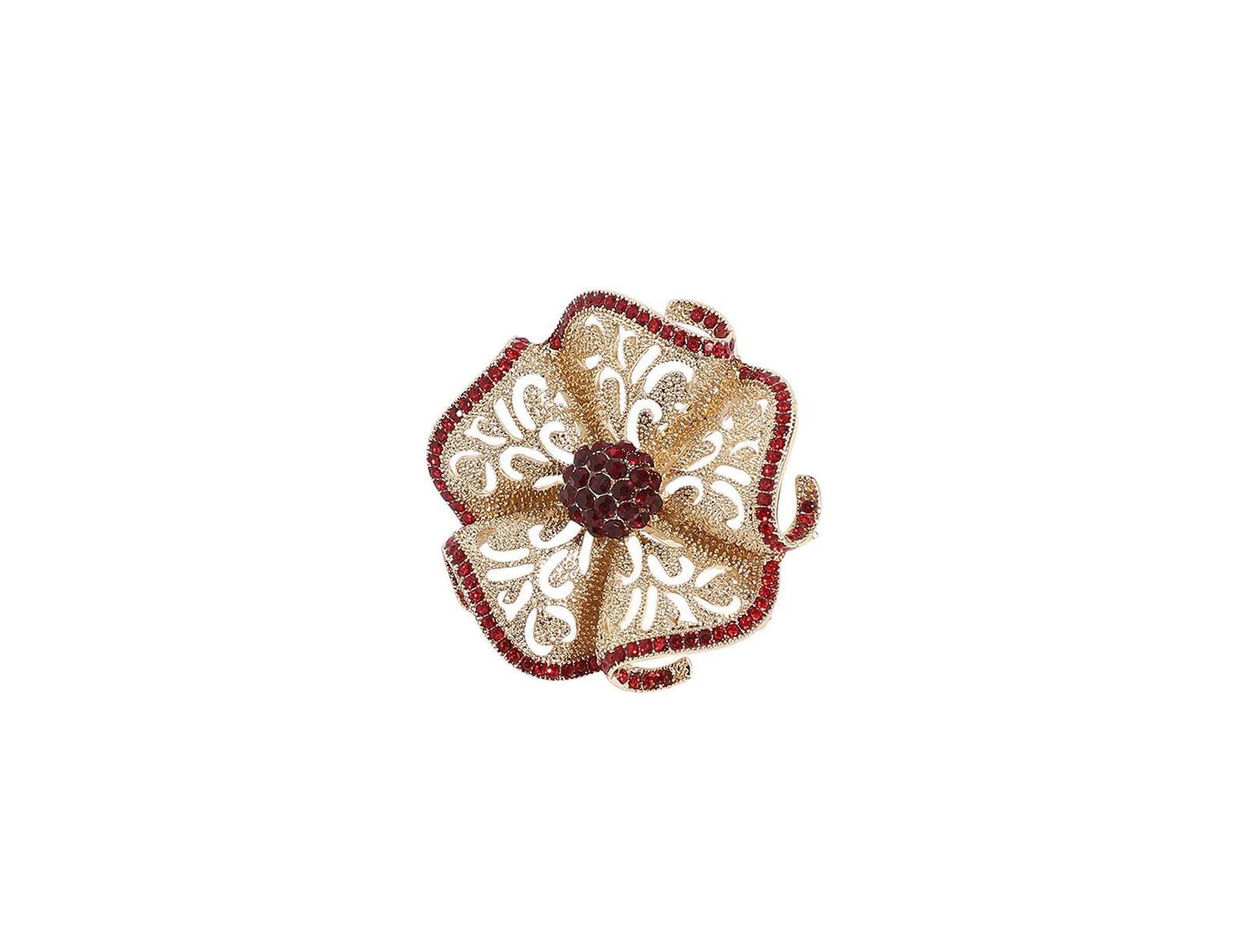 Кольцо SOHI Stone Setting Flower Ring
