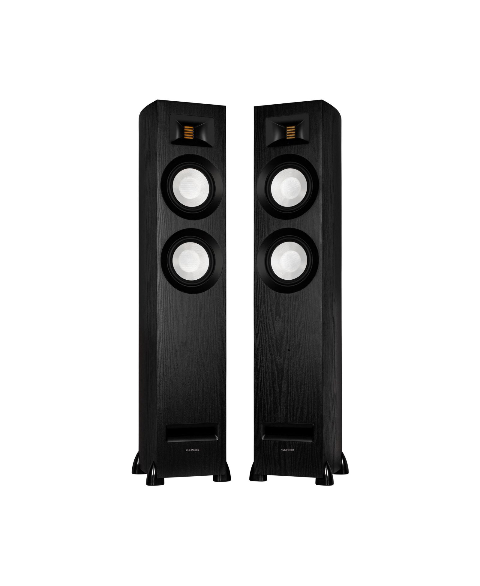 Fluance Ri91 Stereo Powered Floorstanding Tower Speakers with AMT Tweeters, 2x6.5", 150W Amp - HDMI, Bluetooth, and RCA