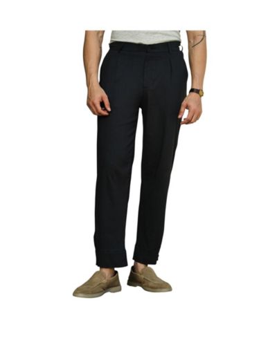 Мужские зауженные брюки Campus Sutra цвета midnight black