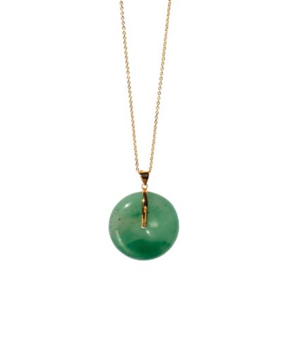Кулон-ожерелье с зеленым камнем Oro Jade