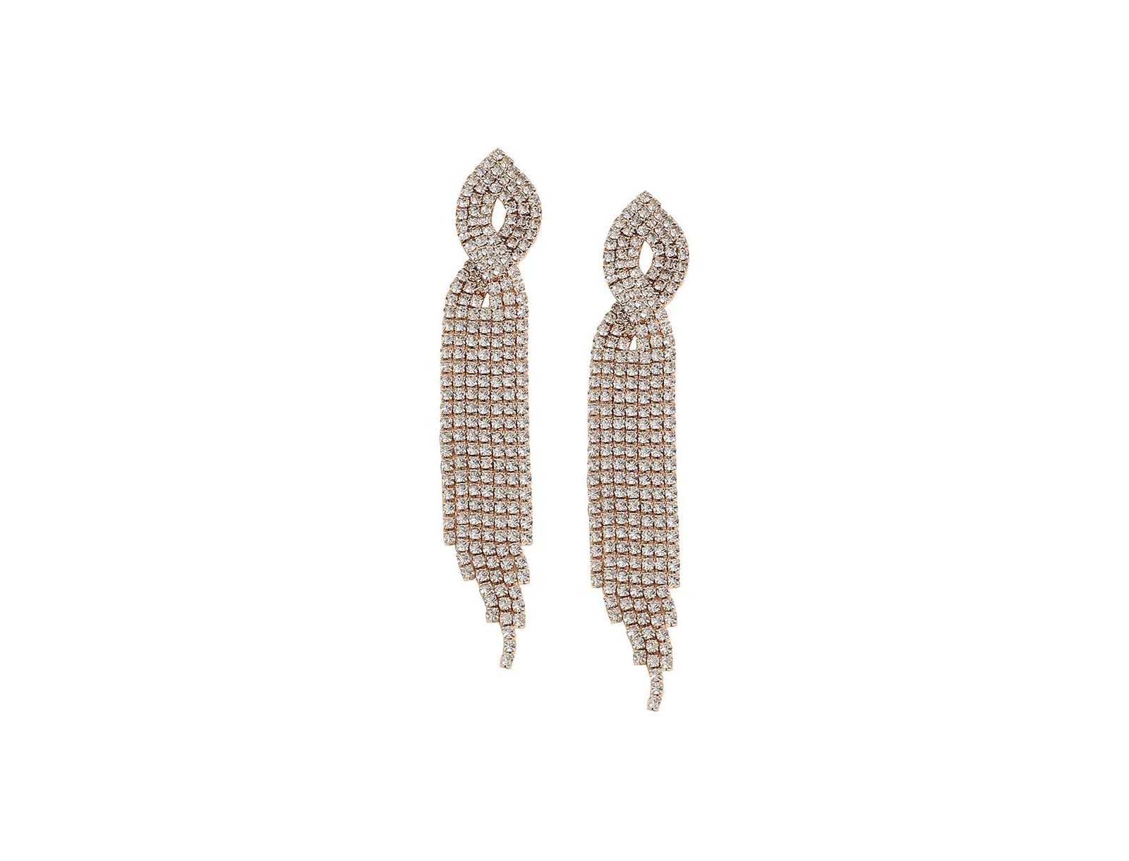 SOHI Silver Plated Artificial Stone Drop Earrings