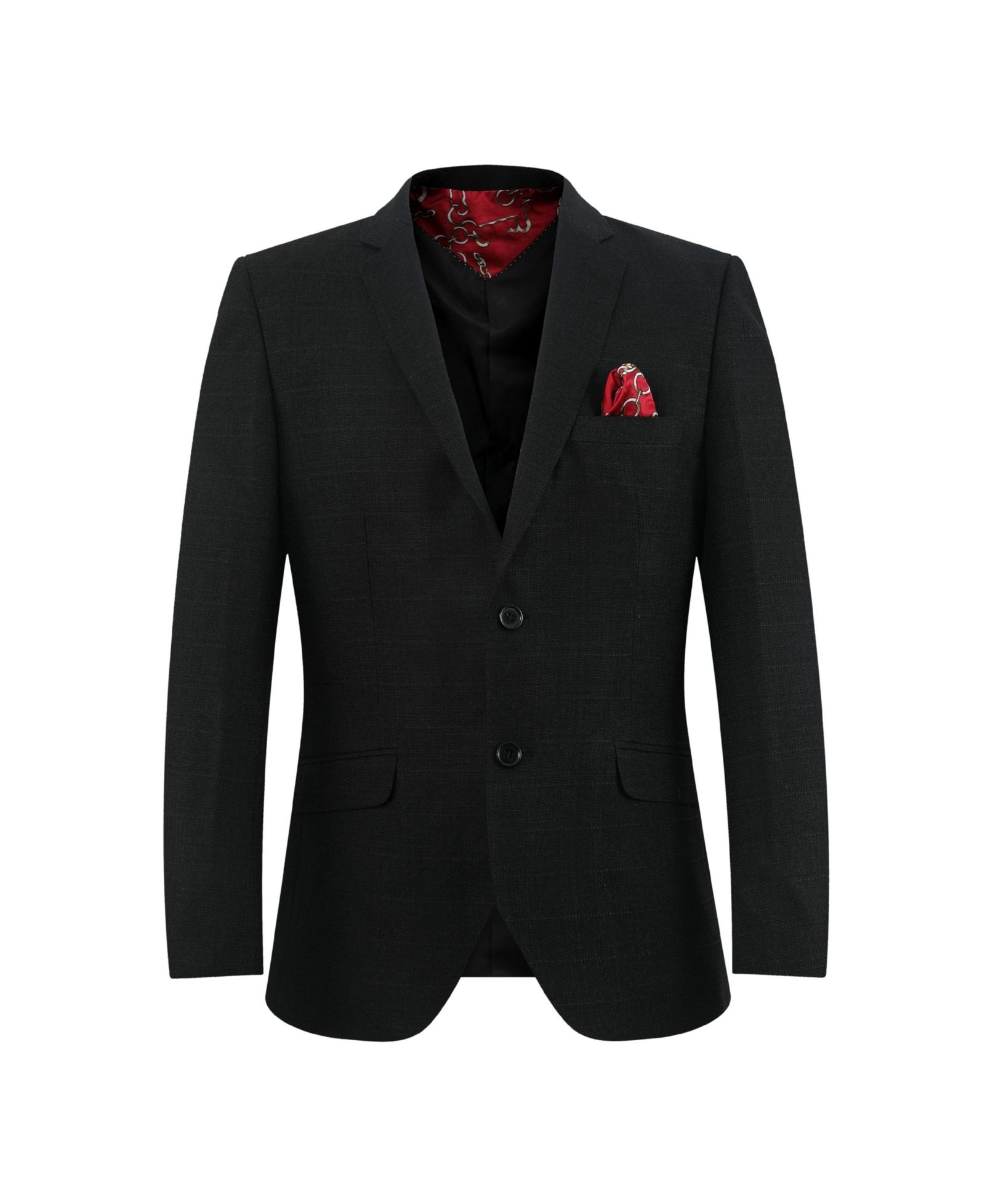 Elie Balleh Boys Black Slim Fit Melange Jacket