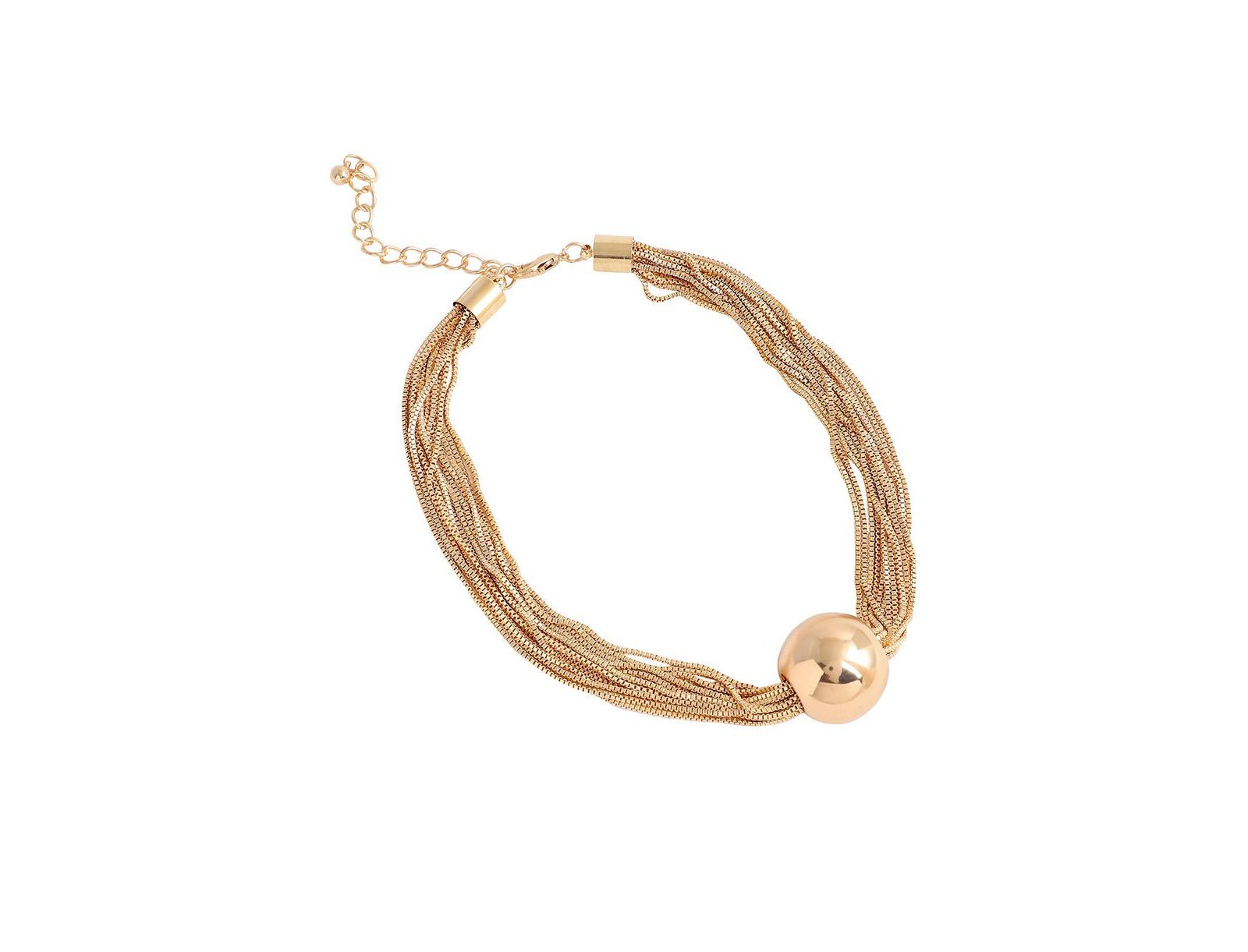 Ожерелье SOHI Rhinestones Ballchain