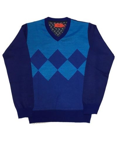 Детский джемпер Elie Balleh Royal Blue с узором аргайл