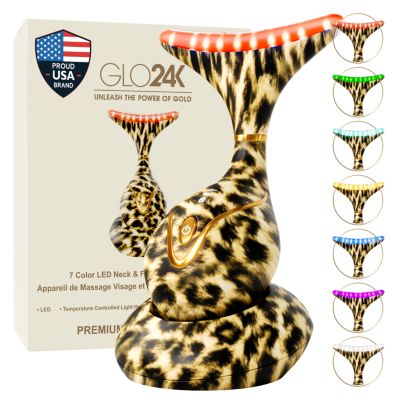 7 Color LED Neck & Face Massager Deluxe (Cheetah)