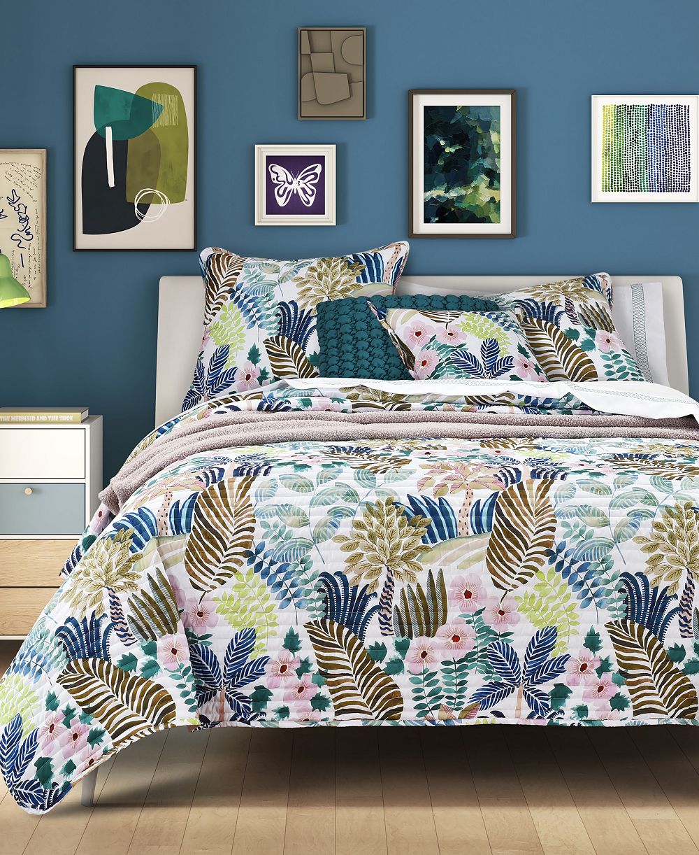 J. Queen Bold Rainforest 3-Pc. Quilt Set, Full/Queen