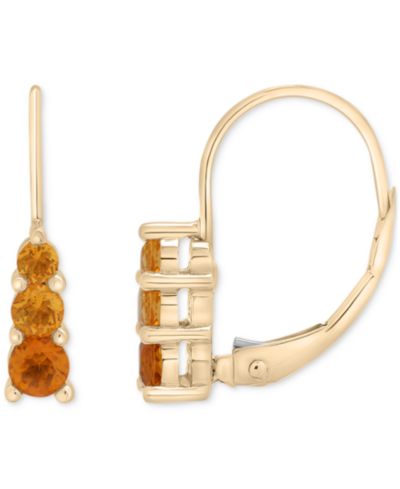 Citrine Graduated Drop Earrings (3/8 ct. t.w.) in 10k Yellow Gold