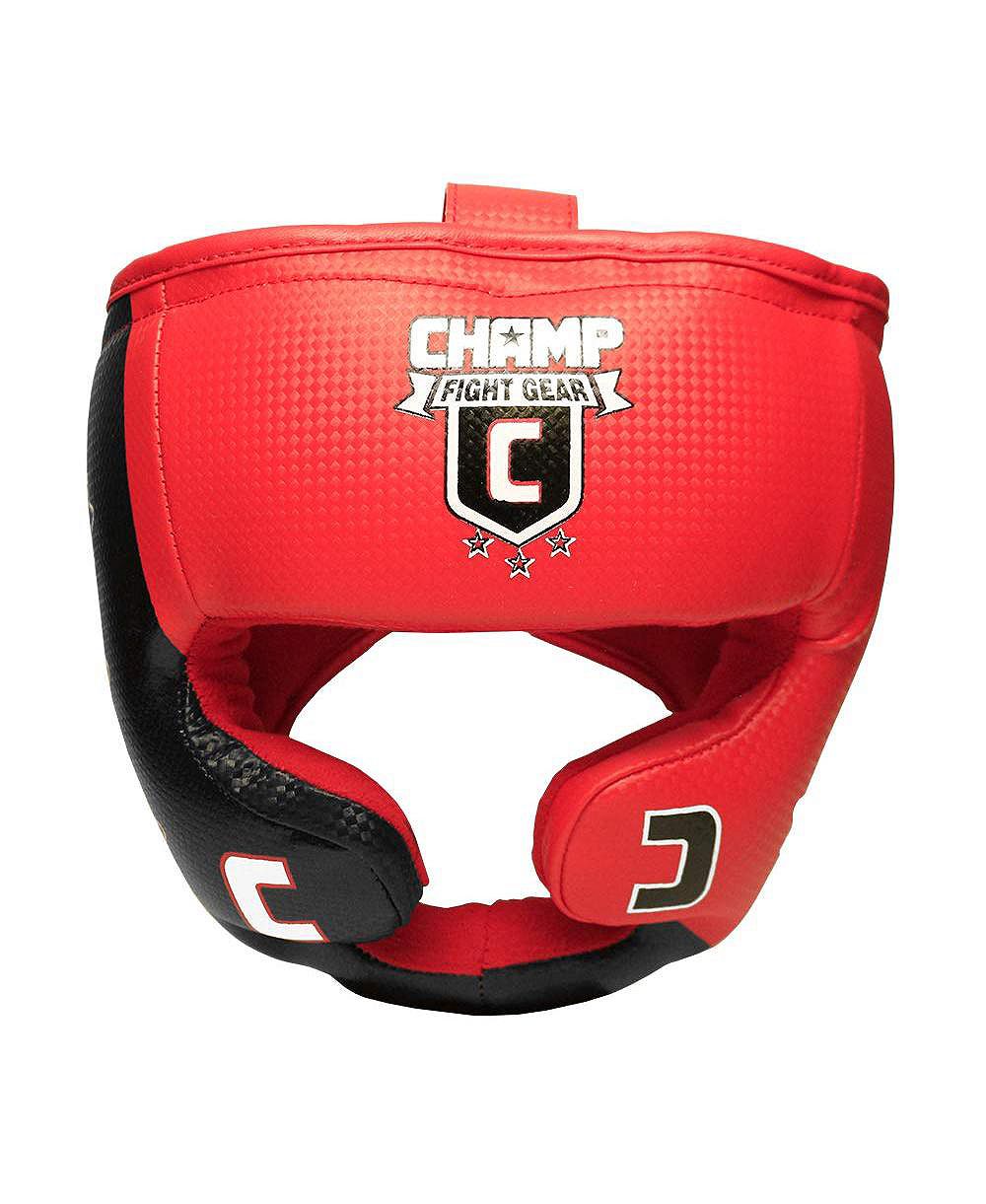 Защитный шлем для бокса The Champ Lightweight, Durable, Adjustable для тренировок, кикбоксинга, MMA, Муай Тай, Red/Black, M