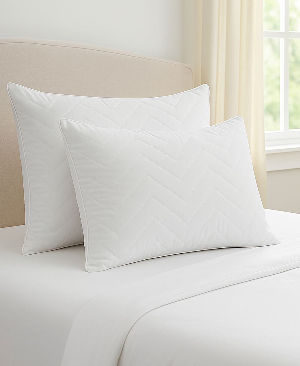 Ella Jayne Cotton Quilted Medium Density 2-Pack Pillow, Standard