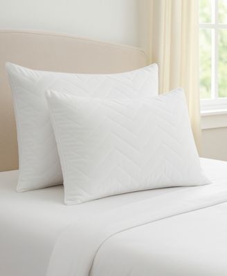 Ella Jayne Cotton Quilted Medium Density 2-Pack Pillow, Standard