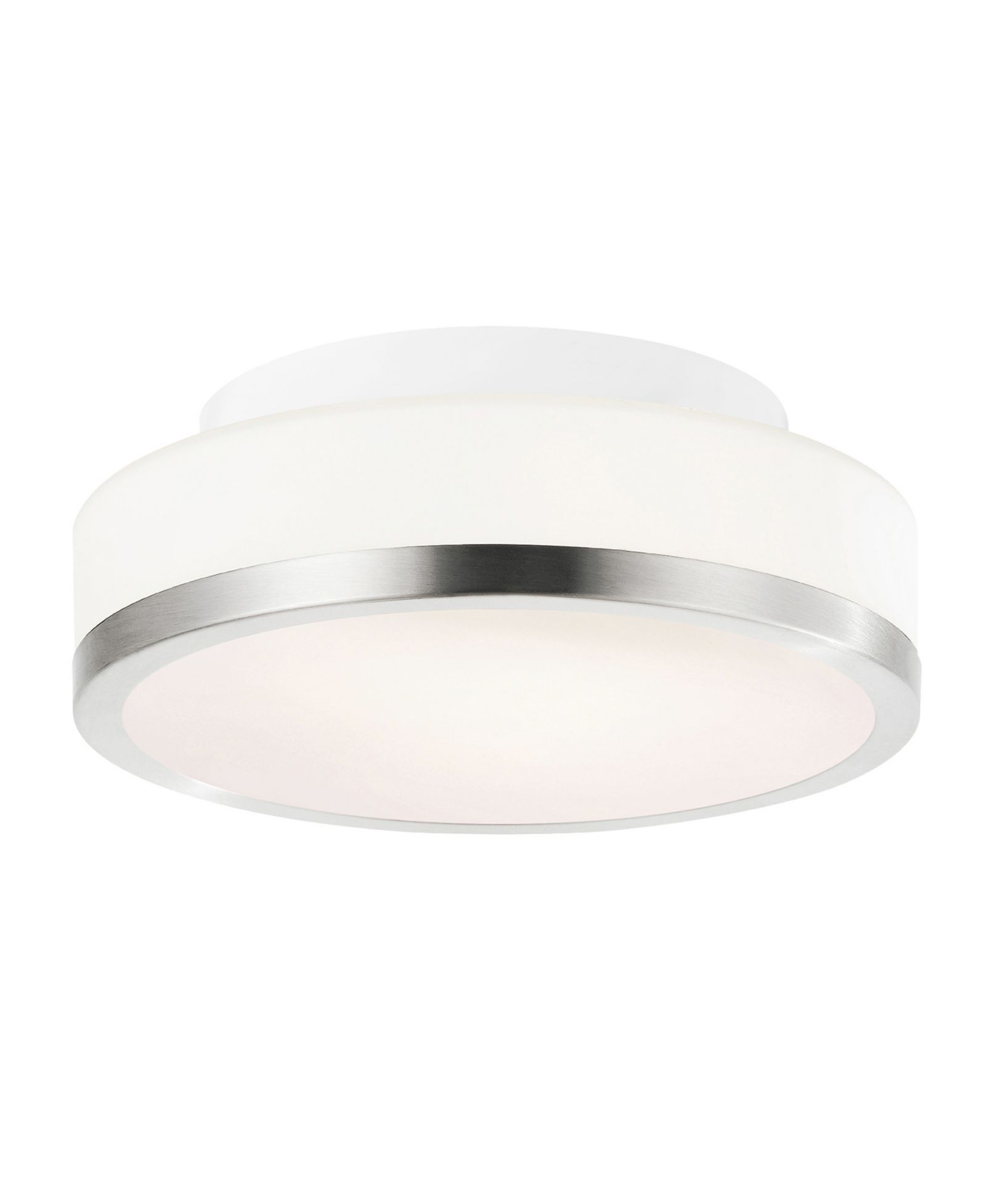 CWI Lighting 3" Metal Frosted 1 Light Drum Shade Flush Mount