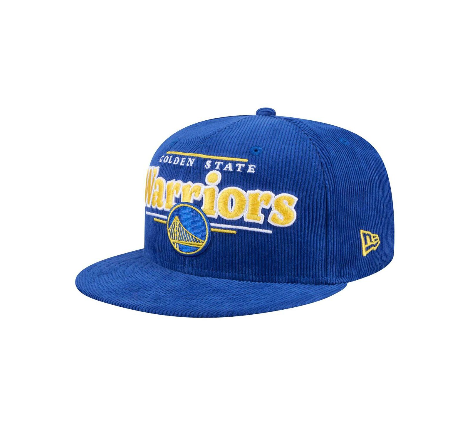 New Era Men's Royal Golden State Warriors Throwback Display Corduroy 9FIFTY Snapback Hat