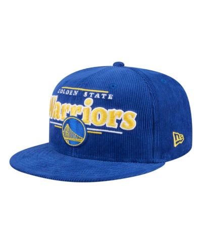 Мужская кепка New Era Royal Golden State Warriors Throwback Display Corduroy 9FIFTY Snapback