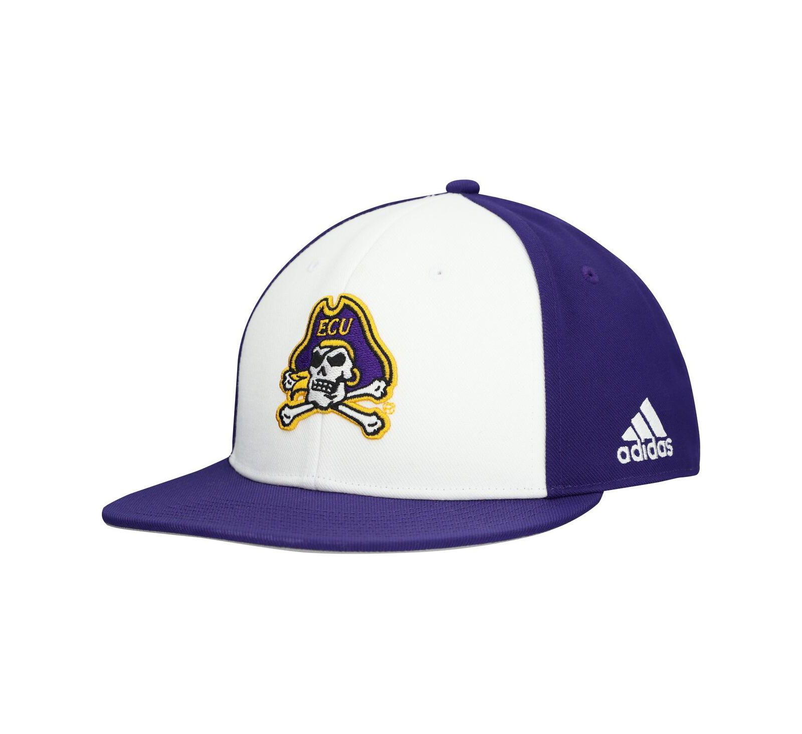 Adidas Men's White/Purple ECU Pirates On Field Fitted Hat