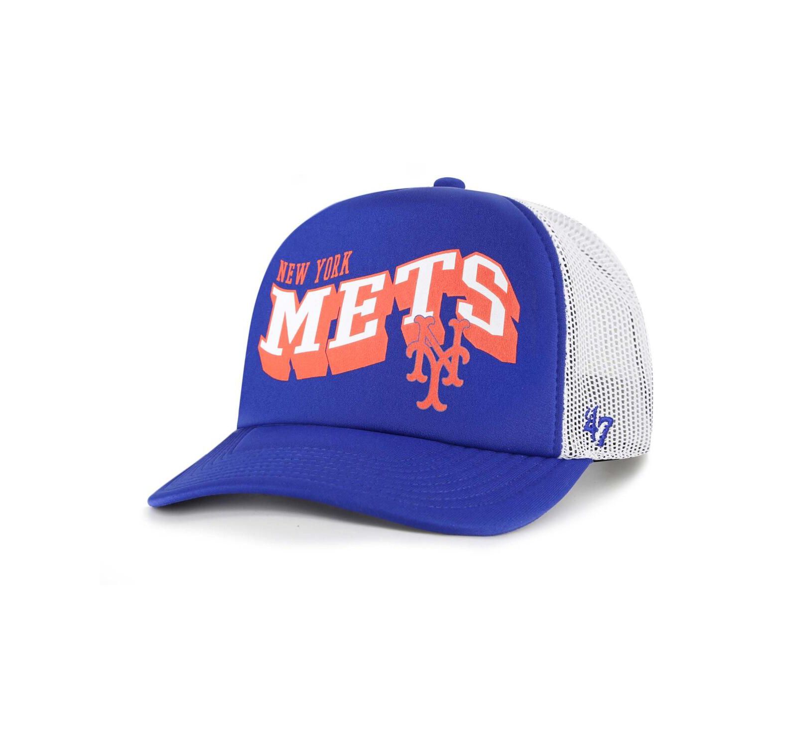'47 Brand Men's Royal New York Mets Meander Foam Trucker Snapback Hat